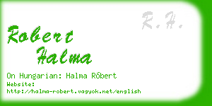 robert halma business card