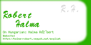 robert halma business card